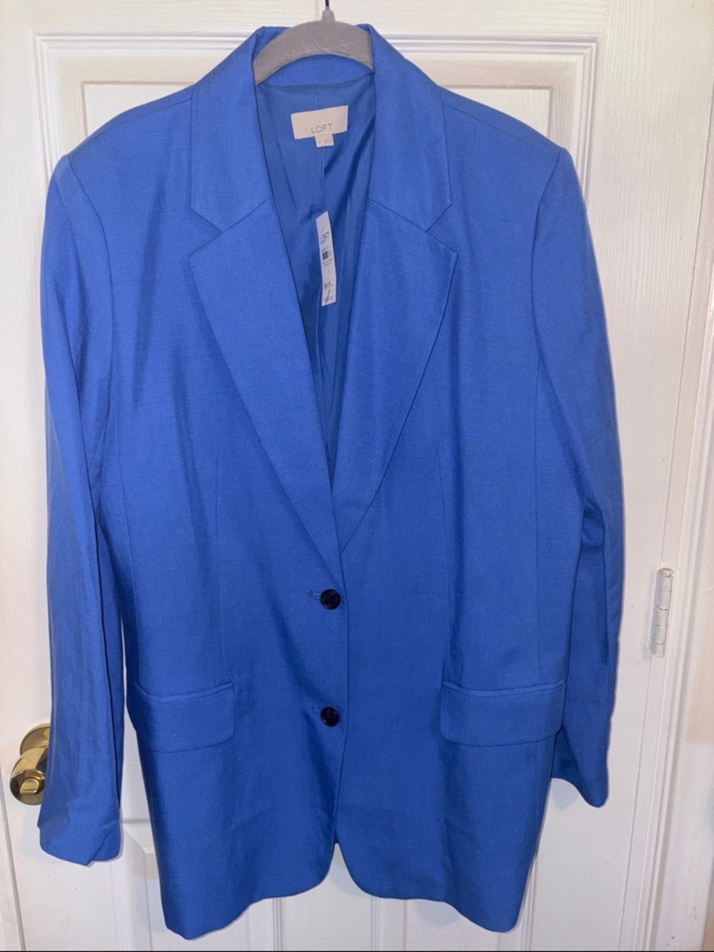LOFT Women’s Bright Blue Single-Breasted Blazer